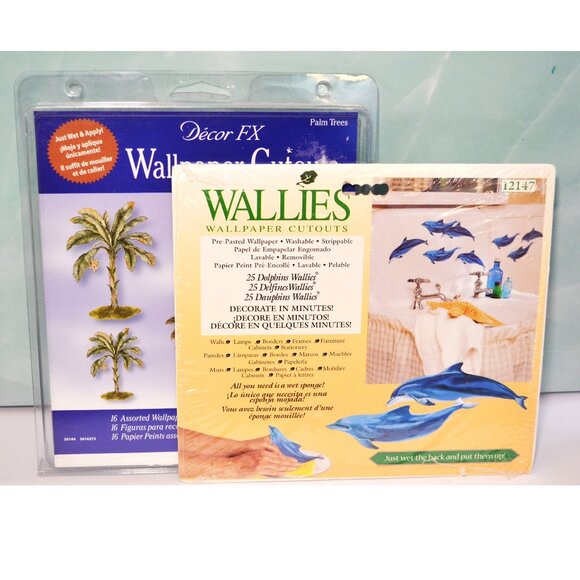Decor FX And Wallies Wallpaper Cutouts For Home Decor Crafts New Unopened Packs - Picture 1 of 5